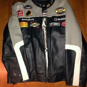 Used 1970s Unisex Motorcycle Jacket BLACK Large